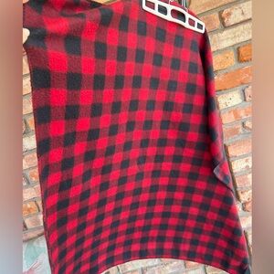 Red and Black Buffalo Plaid Blanket Scarf square 36x36